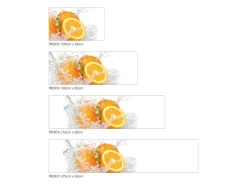 MySpotti Küchenrückwand Profix Cucina Aqua Orange 160 x 60 cm Weiß-Orange< Küchenrückwände