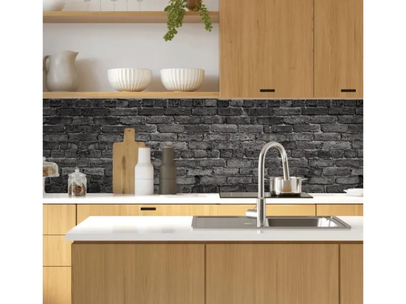 Küchenrückwände<MySpotti Küchenrückwand Profix Cucina Nero 160 x 60 cm Dunkelgrau