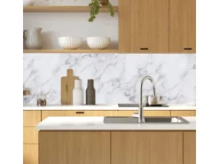 Best MySpotti Küchenrückwand Profix Cucina Patricia 100 x 60 cm Weiß-Marmoriert