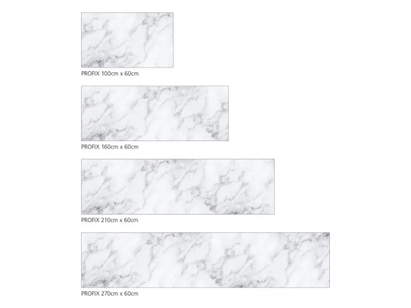 Best MySpotti Küchenrückwand Profix Cucina Patricia 100 x 60 cm Weiß-Marmoriert