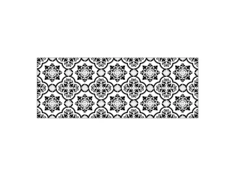 MySpotti Küchenrückwand Profix Cucina Elena Fliesen 160 x 60 cm Weiß-Schwarz< Küchenrückwände