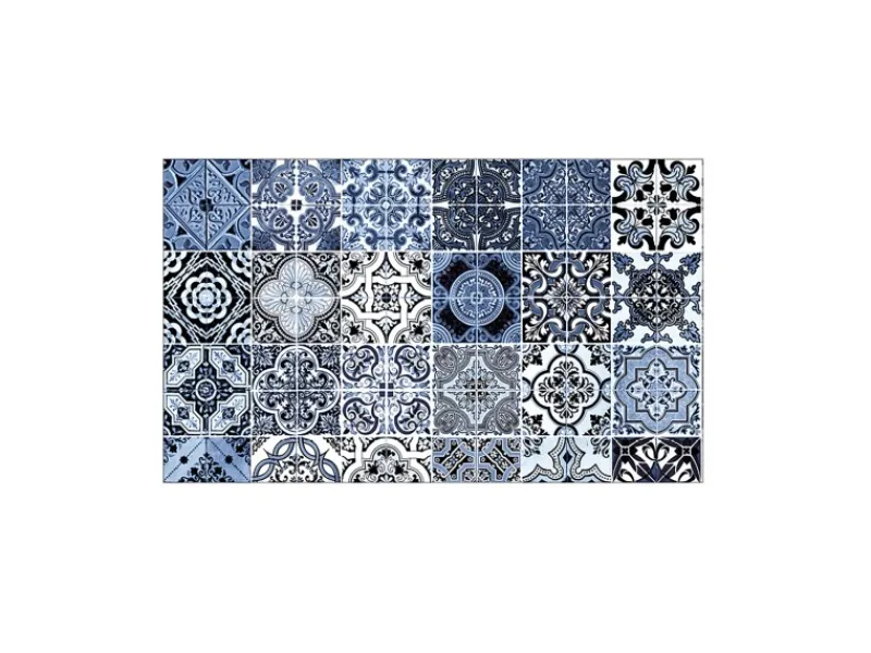 Küchenrückwände<MySpotti Küchenrückwand Profix Cucina Stefano 100 x 60 cm Blau-Weiß