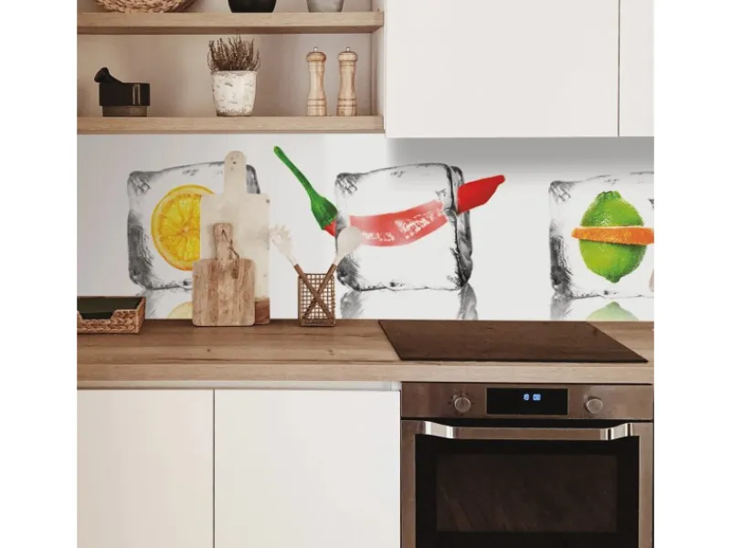 MySpotti Küchenrückwand Profix Cucina Eisfrüchte 270 x 60 cm Kristallklar< Küchenrückwände