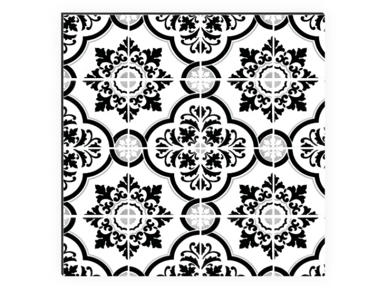 Küchenrückwände<MySpotti Küchenrückwand Profix Cucina Elena Fliese 210 x 60 cm Schwarz-Weiß