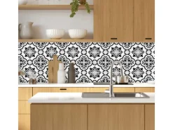 Küchenrückwände<MySpotti Küchenrückwand Profix Cucina Elena Fliese 210 x 60 cm Schwarz-Weiß