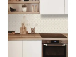 MySpotti Küchenrückwand Profix Cucina Hexagon Creme 100 x 60 cm Crema< Küchenrückwände