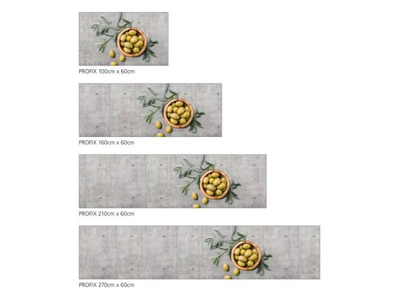 MySpotti Küchenrückwand Profix Cucina Olive concrete 100 x 60 cm Grau-Grün