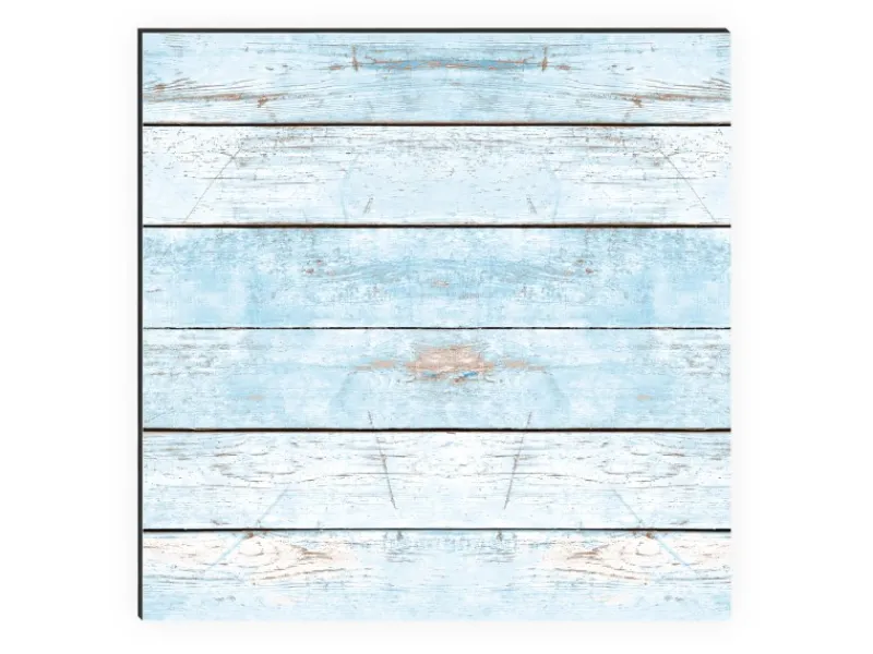 MySpotti Küchenrückwand Profix Cucina Wood Light 100 x 60 cm Hellblau-Weiß