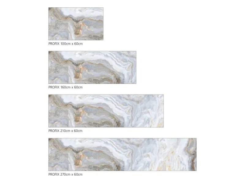 Küchenrückwände<MySpotti Küchenrückwand Profix Cucina Stig 210 x 60 cm Grau Marmoriert