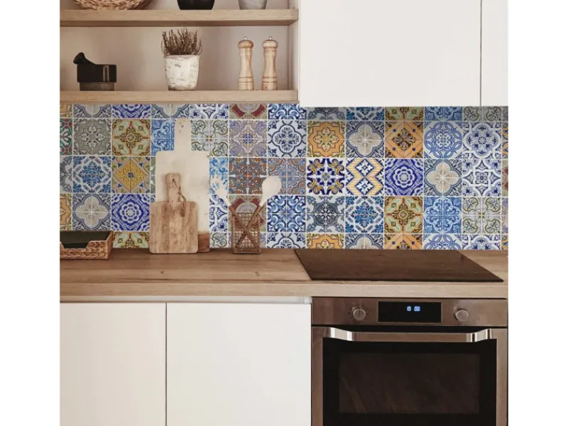 MySpotti Küchenrückwand Profix Cucina Pablo Fliese 270 x 60 cm Bunt Pastell< Küchenrückwände