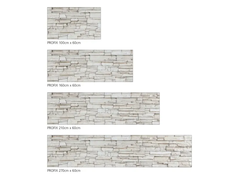Online MySpotti Küchenrückwand Profix Cucina Rocky Wall 100 x 60 cm Steinweiß