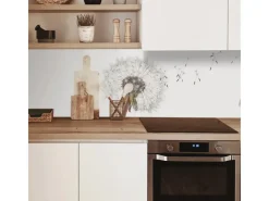 Outlet MySpotti Küchenrückwand Profix Cucina Dandelion 270 x 60 cm Weiß-Grau