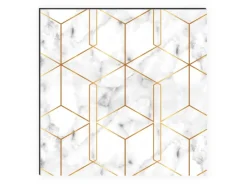 MySpotti Küchenrückwand Profix Cucina Nicole 100 x 60 cm Gold-Weiß
