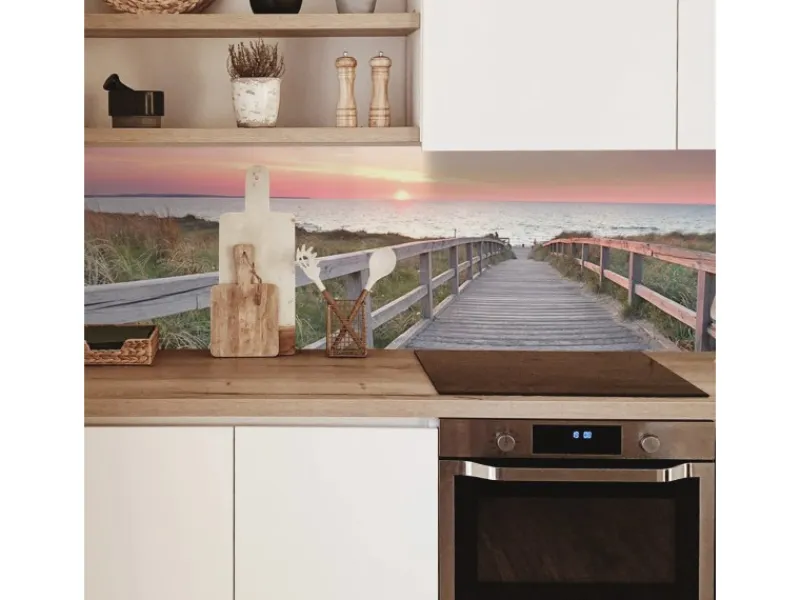MySpotti Küchenrückwand Profix Cucina Ostseestrand 270 x 60 cm Pink< Küchenrückwände