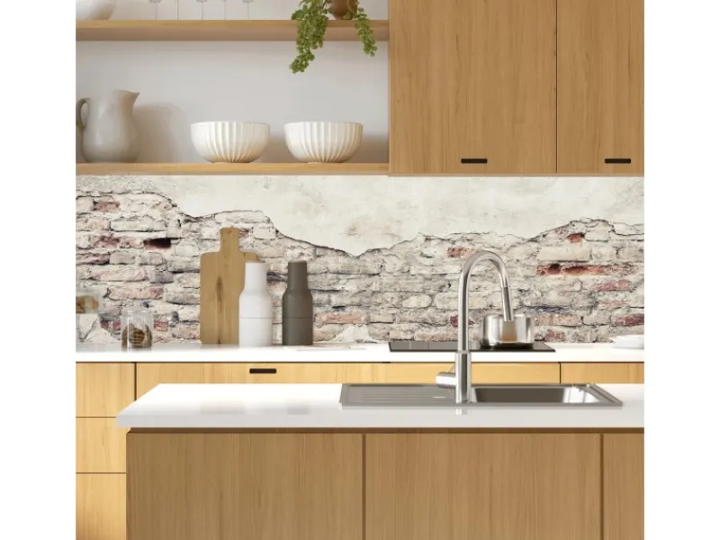 Outlet MySpotti Küchenrückwand Profix Cucina Vintage Wall 270 x 60 cm Ziegel Beige