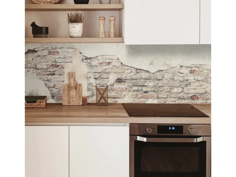 Outlet MySpotti Küchenrückwand Profix Cucina Vintage Wall 270 x 60 cm Ziegel Beige
