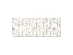 Discount MySpotti Küchenrückwand Profix Cucina Nicole 160 x 60 cm Weiß-Gold