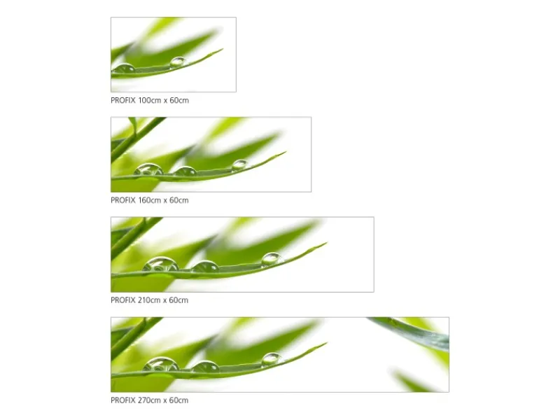 MySpotti Küchenrückwand Profix Cucina Dew Drop 160 x 60 cm Grasgrün< Küchenrückwände