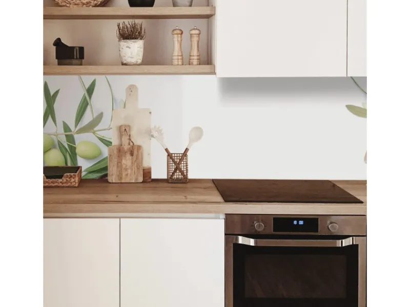 Online MySpotti Küchenrückwand Profix Cucina Olivenzweig 100 x 60 cm Olivgrün