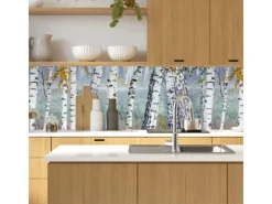 Discount MySpotti Küchenrückwand Profix Cucina Birkenwald 210 x 60 cm Birke-Weiß