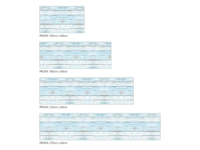 Küchenrückwände<MySpotti Küchenrückwand Profix Cucina Wood Light 160 x 60 cm Hellblau