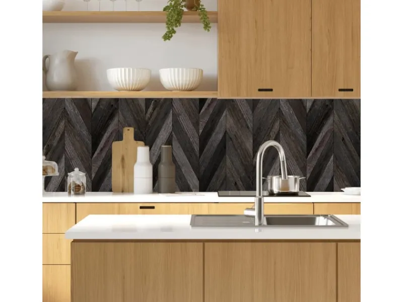 Discount MySpotti Küchenrückwand Profix Cucina Celebica 210 x 60 cm Holz Dunkel