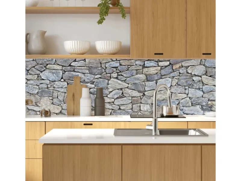 Outlet MySpotti Küchenrückwand Profix Cucina Masimo 270 x 60 cm Grau-Blau