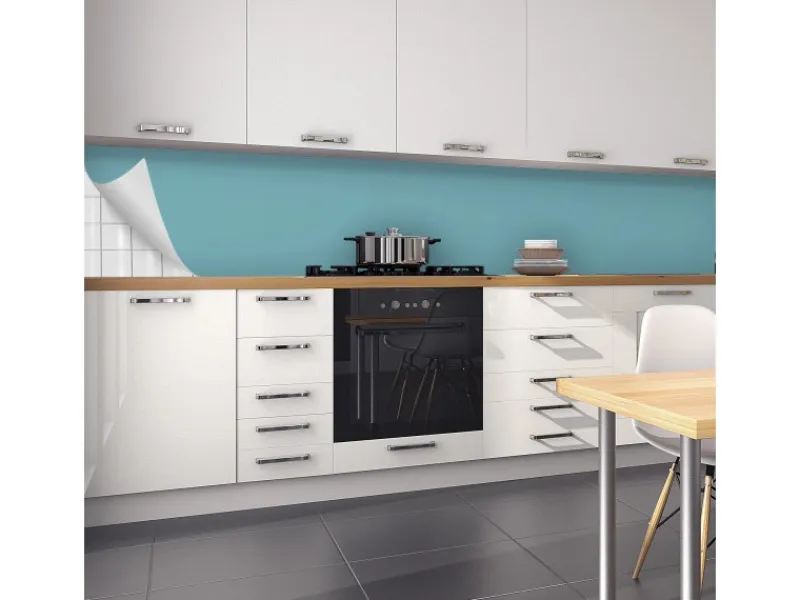 Myspotti Küchenrückwandfolie Lichtgrün Selbstklebend 450 cm x 60 cm< Küchenrückwände