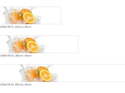 Outlet Myspotti Küchenrückwandfolie Aqua Orange Selbstklebend 280 cm x 60 cm