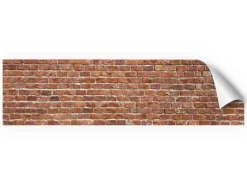 Myspotti Küchenrückwandfolie Brick Wall Selbstklebend 280 cm x 60 cm Ziegelrot< Küchenrückwände