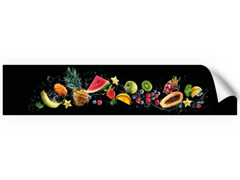 Clearance Myspotti Küchenrückwandfolie Fruit Splash Selbstklebend 280 cm x 60 cm