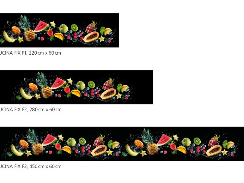 Clearance Myspotti Küchenrückwandfolie Fruit Splash Selbstklebend 280 cm x 60 cm