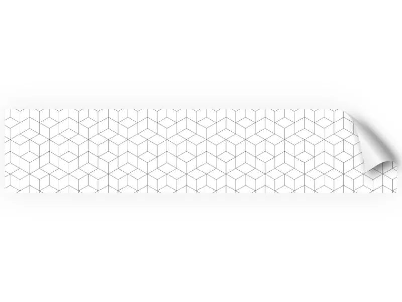Myspotti Küchenrückwandfolie Hexagon Selbstklebend 280 cm x 60 cm Weiß< Küchenrückwände