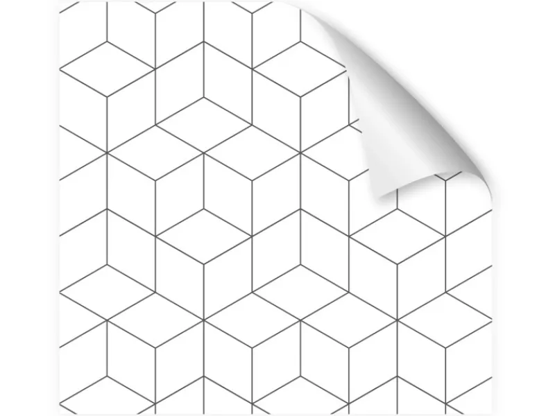 Myspotti Küchenrückwandfolie Hexagon Selbstklebend 280 cm x 60 cm Weiß< Küchenrückwände