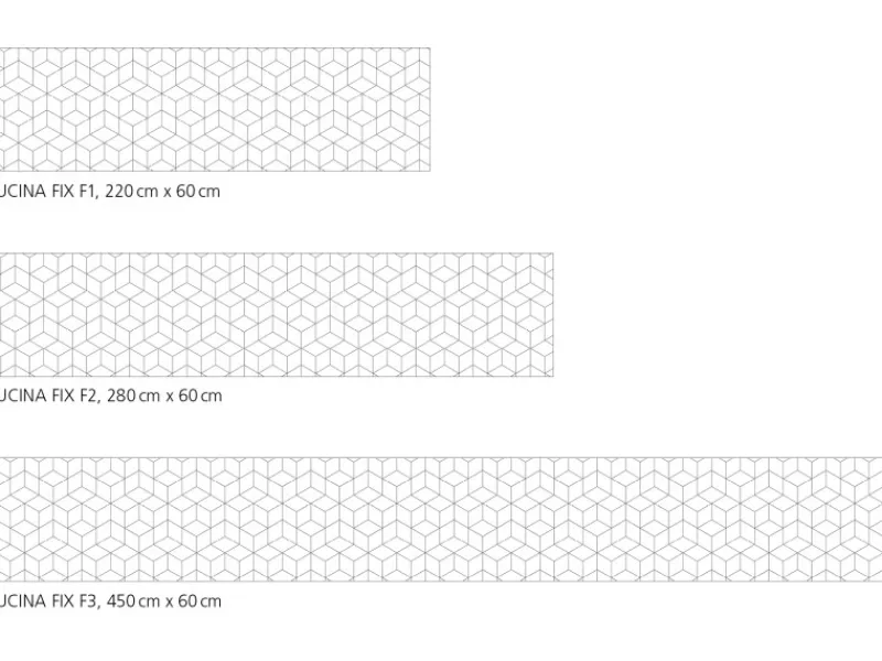 Myspotti Küchenrückwandfolie Hexagon Selbstklebend 280 cm x 60 cm Weiß< Küchenrückwände
