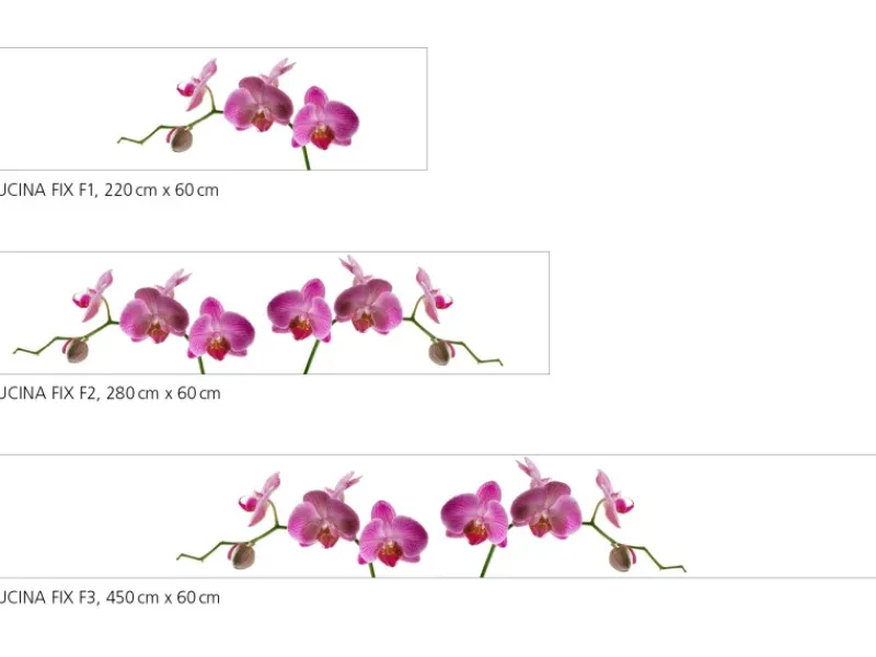 Myspotti Küchenrückwandfolie Orchidee Pink Selbstklebend 450 cm x 60 cm< Küchenrückwände