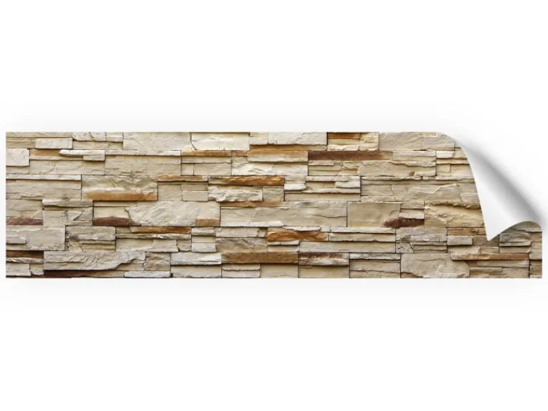 Best Myspotti Küchenrückwandfolie Rustical Bricks Selbstklebend 220 cm x 60 cm