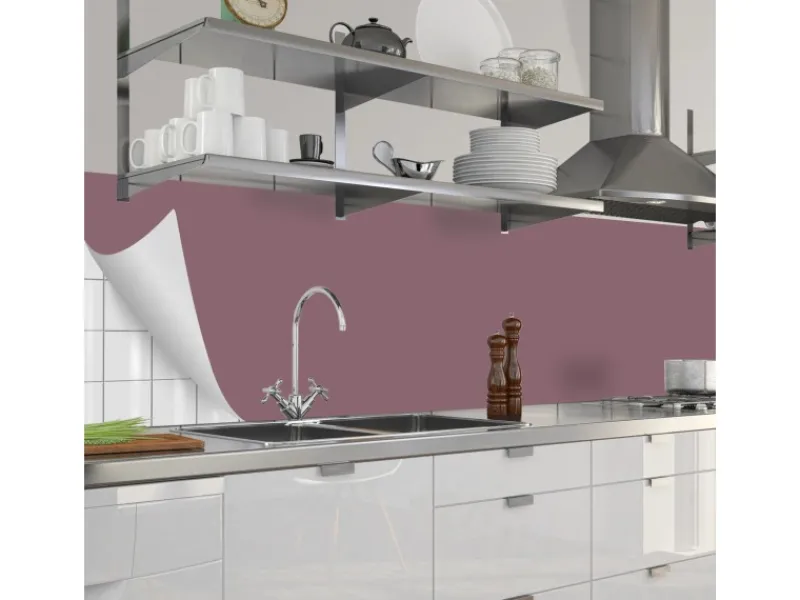 Online Myspotti Küchenrückwandfolie Pastellviolett Selbstklebend 280 cm x 60 cm