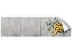 Küchenrückwände<Myspotti Küchenrückwandfolie Olive and Concrete Selbstklebend 220 cm x 60 cm