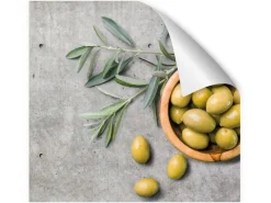 Küchenrückwände<Myspotti Küchenrückwandfolie Olive and Concrete Selbstklebend 220 cm x 60 cm