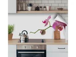 Myspotti Küchenrückwandfolie Orchidee Pink Selbstklebend 220 cm x 60 cm< Küchenrückwände
