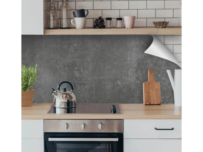 Küchenrückwände<Myspotti Küchenrückwandfolie Concrete Black Selbstklebend 220 cm x 60 cm