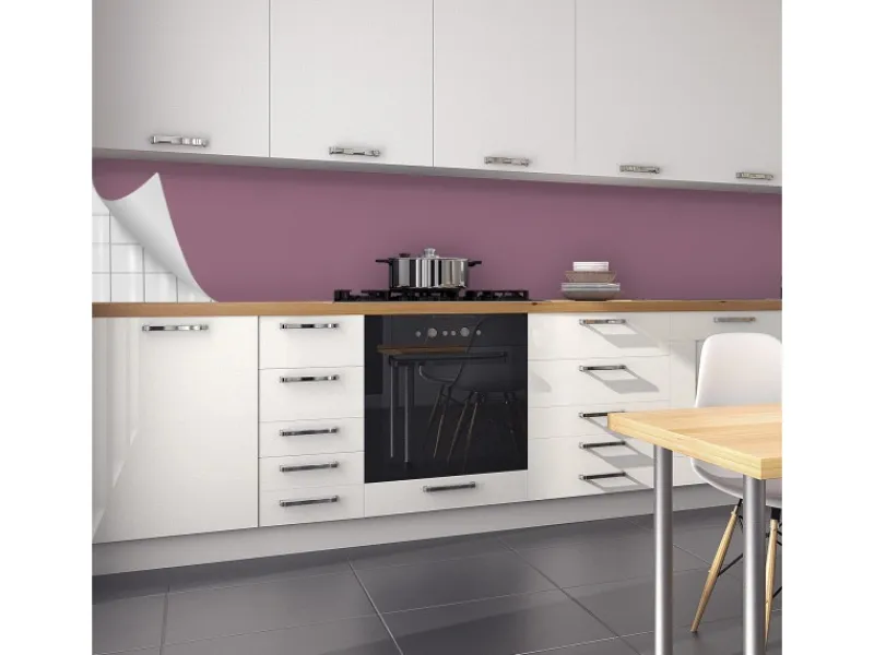 Küchenrückwände<Myspotti Küchenrückwandfolie Pastellviolett Selbstklebend 450 cm x 60 cm