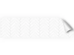 Clearance Myspotti Küchenrückwandfolie Herringbone Tile White Selbstklebend 220 cm x 60 cm