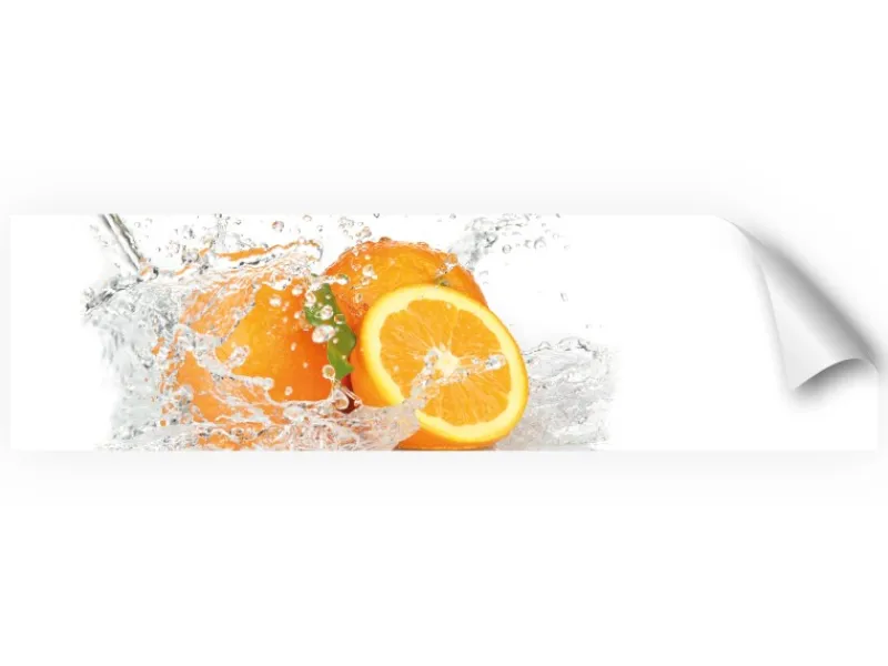 Küchenrückwände<Myspotti Küchenrückwandfolie Aqua Orange Selbstklebend 220 cm x 60 cm