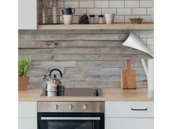 Myspotti Küchenrückwandfolie Wood Planks Selbstklebend 220 cm x 60 cm< Küchenrückwände