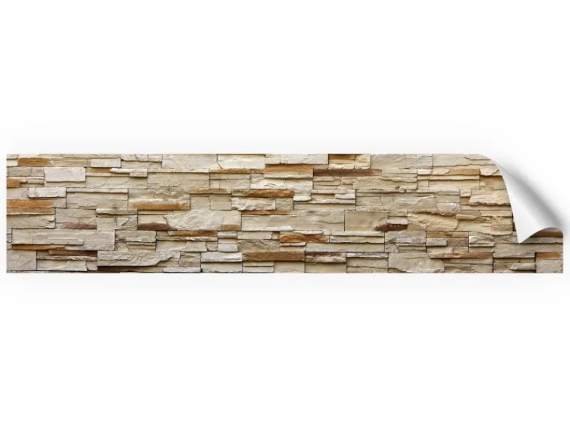 New Myspotti Küchenrückwandfolie Rustical Bricks Selbstklebend 280 cm x 60 cm