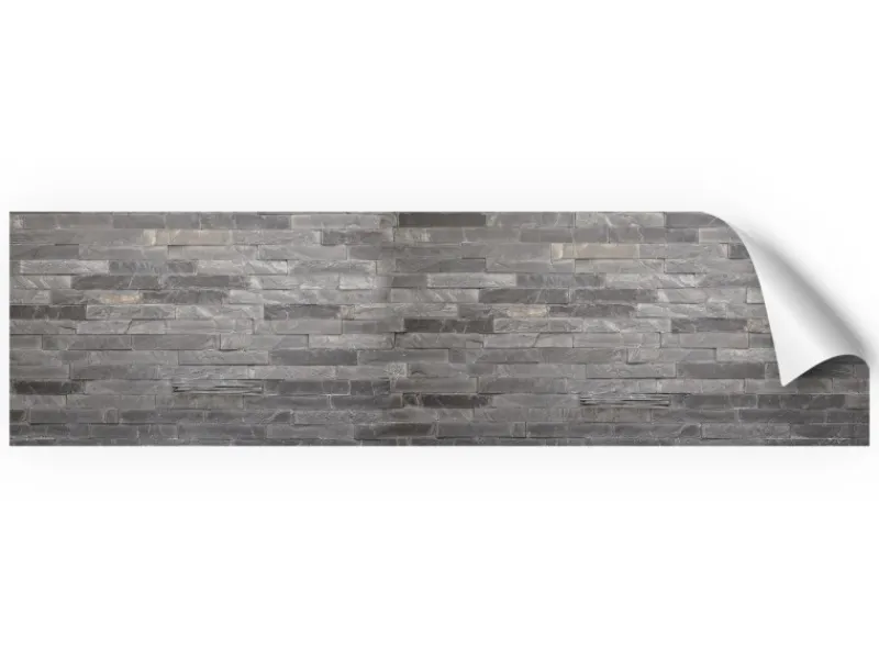 Best Myspotti Küchenrückwandfolie Black Bricks Selbstklebend 220 cm x 60 cm