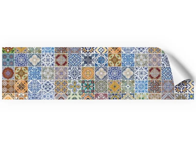 Myspotti Küchenrückwandfolie Pablo Fliese Selbstklebend 220 cm x 60 cm< Küchenrückwände