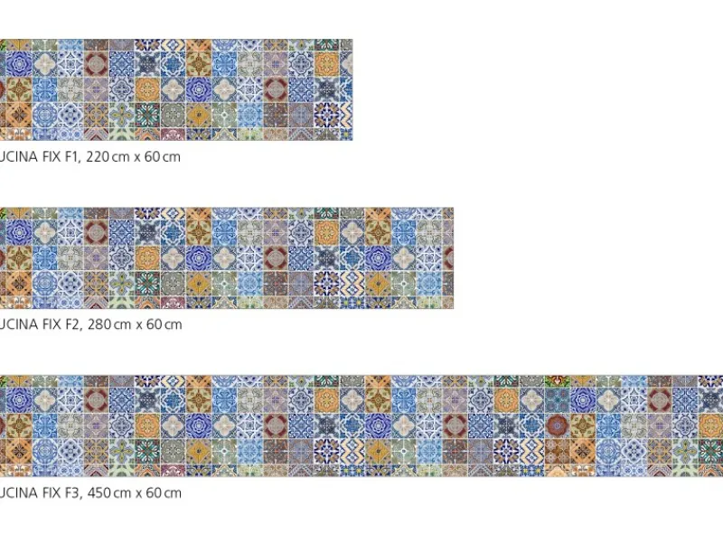 Myspotti Küchenrückwandfolie Pablo Fliese Selbstklebend 220 cm x 60 cm< Küchenrückwände